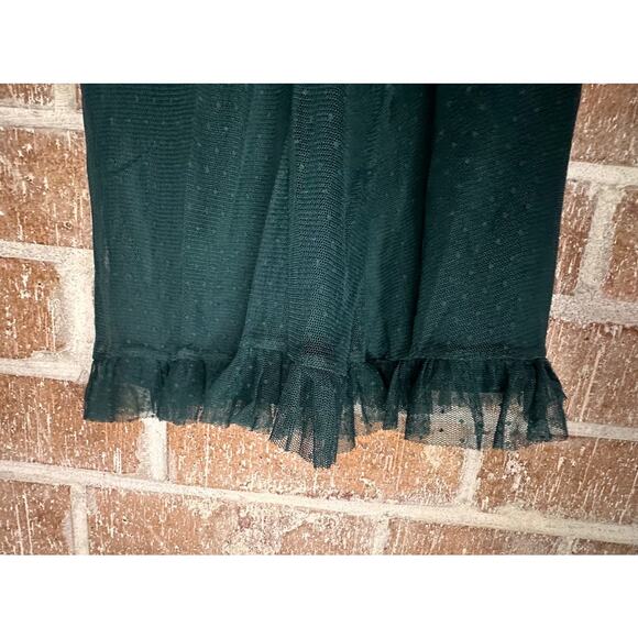 asos short lace dress emerald green deep vneck semi formal sz 8 - Picture 6 of 7